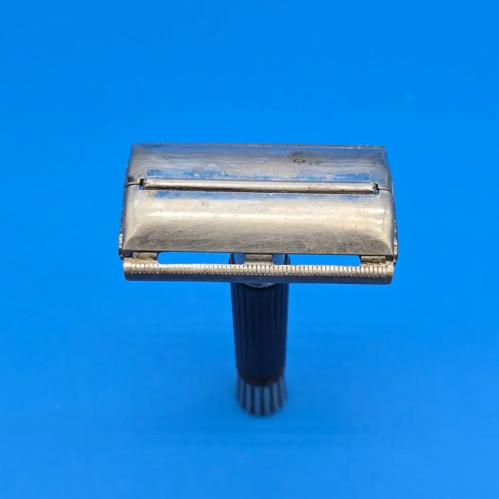 Vintage Gillette Black Handle Super Speed Safety Razor 1976 W USA